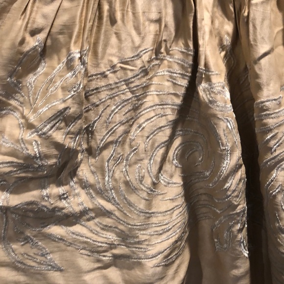 Free people dress.  Size 4.  Cream color with silver details. - Picture 7 of 15